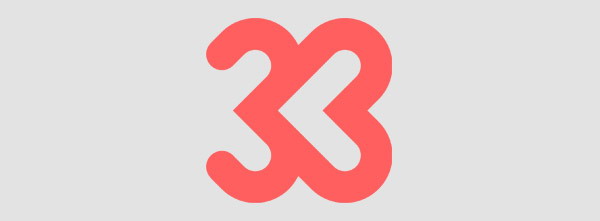 紅色簡潔的3B 標(biāo)志創(chuàng)意