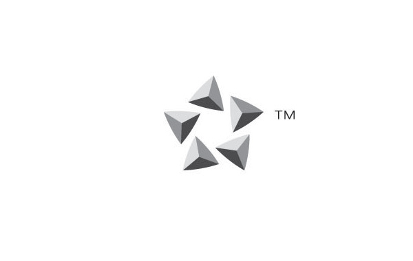 形似鉆石的飛機(jī)螺旋槳的公司logo設(shè)計(jì)