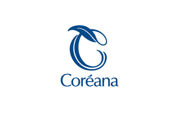 護膚品logo設計：以首字母c為設計元素，將其抽象變形加入樹葉的元素