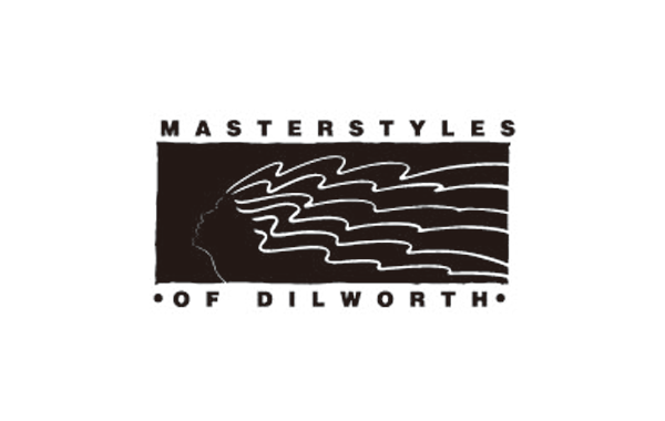 發(fā)型設計logo：以女人側面頭發(fā)線條為設計元素