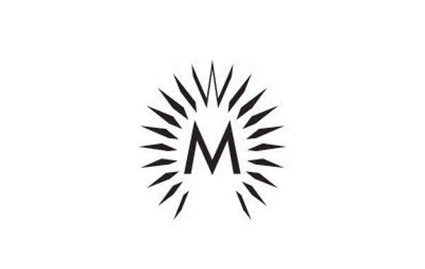 M字母logo設(shè)計(jì)：字母M外圍加入發(fā)光的效果