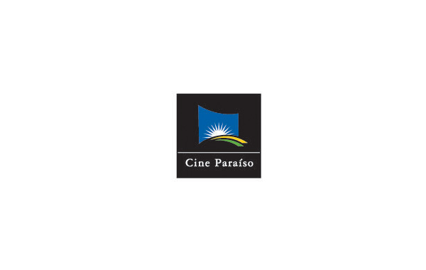 國外一家叫做天堂電影院的電影院的logo設計，藍色部分象征電影的幕布