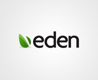 eden環(huán)保公司LOGO設計采用了樹葉的元素