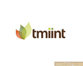三片樹葉元素設計成的tmiint公司LOGO設計