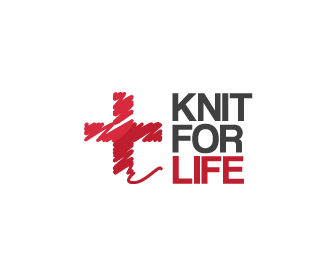 KNITFORLIFE與十字形狀的醫(yī)療LOGO設計