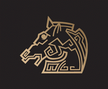 金色的馬頭元素LOGO設(shè)計(jì)