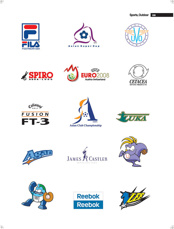 FILA公司LOGO設計是以正方形和F字母的抽象變形