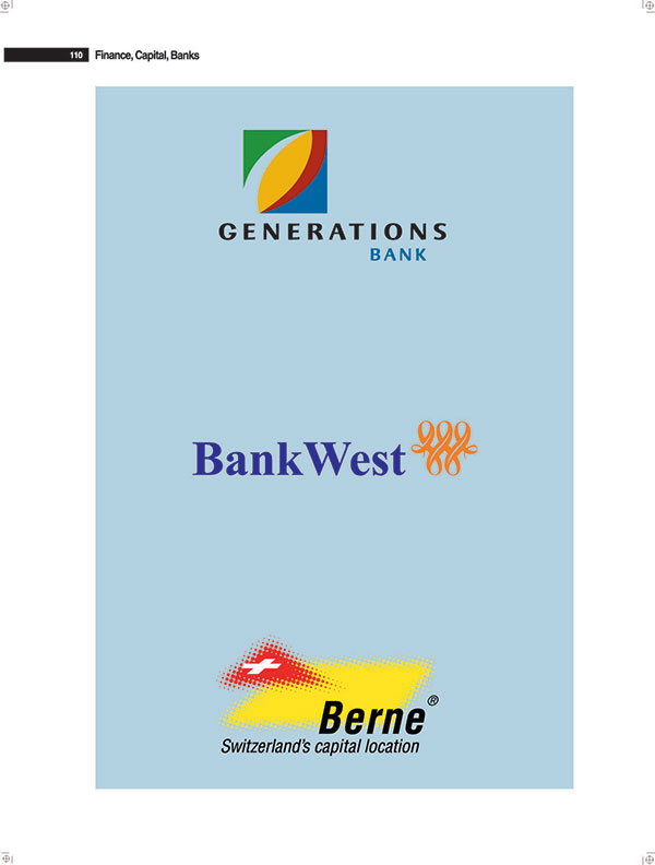 BankWest藍(lán)色與金色搭配的外企銀行LOGO設(shè)計(jì)