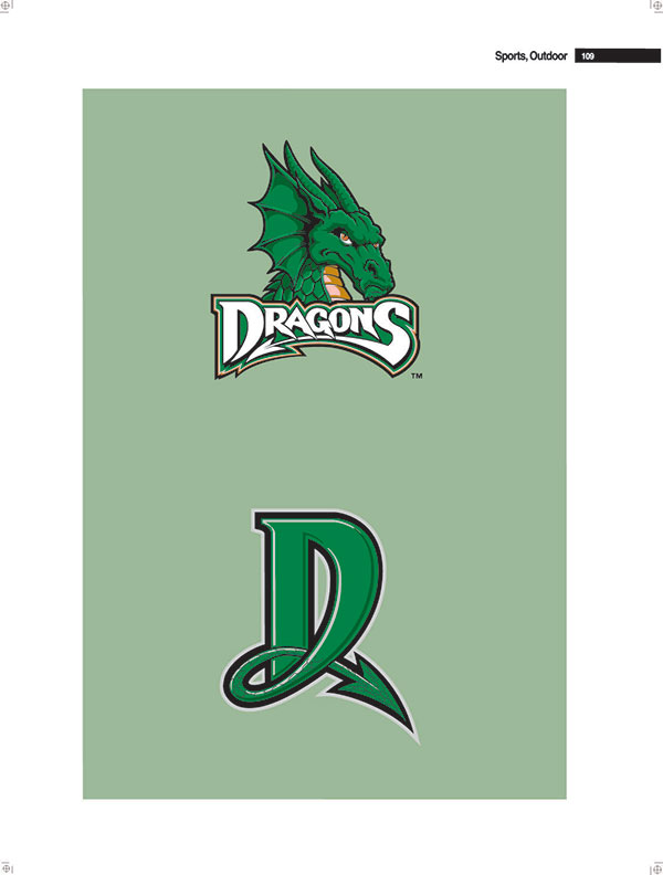 Dragons恐龍頭像LOGO設計
