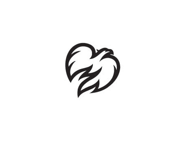 飛翔的鳳凰抽象圖標(biāo)設(shè)計