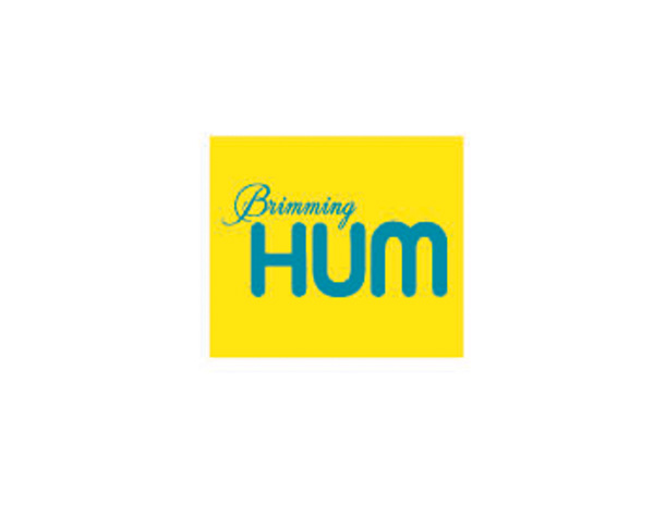 HUM企業(yè)LOGO設(shè)計方案直接采用了字母與正方形的黃色色塊搭配！