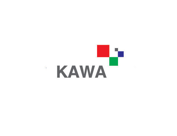 KAWA公司標(biāo)志設(shè)計(jì)的創(chuàng)意在于右上角彩色的色塊結(jié)合