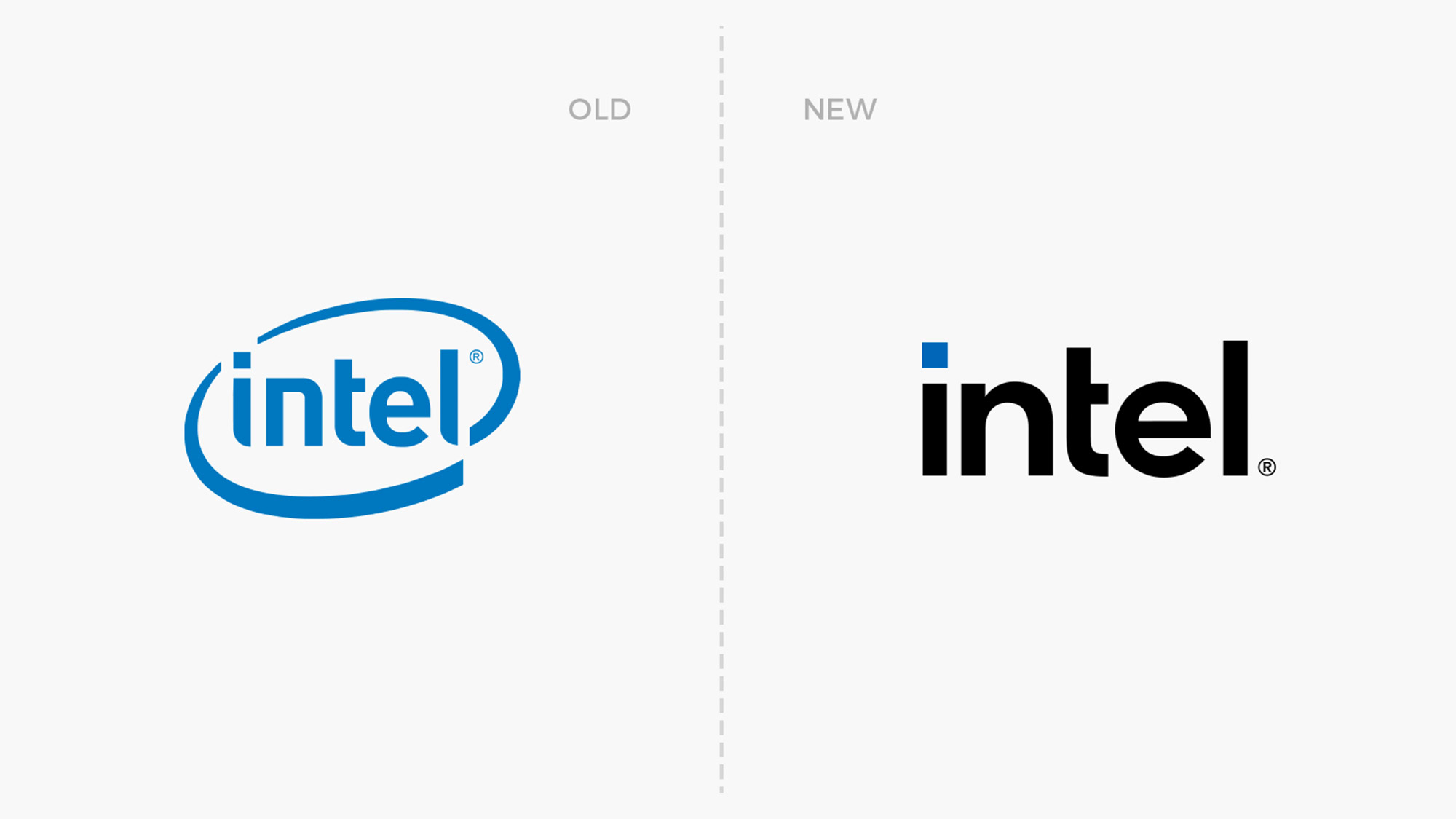 intel英特爾新舊logo對比 intel英特爾新舊logo對比/
