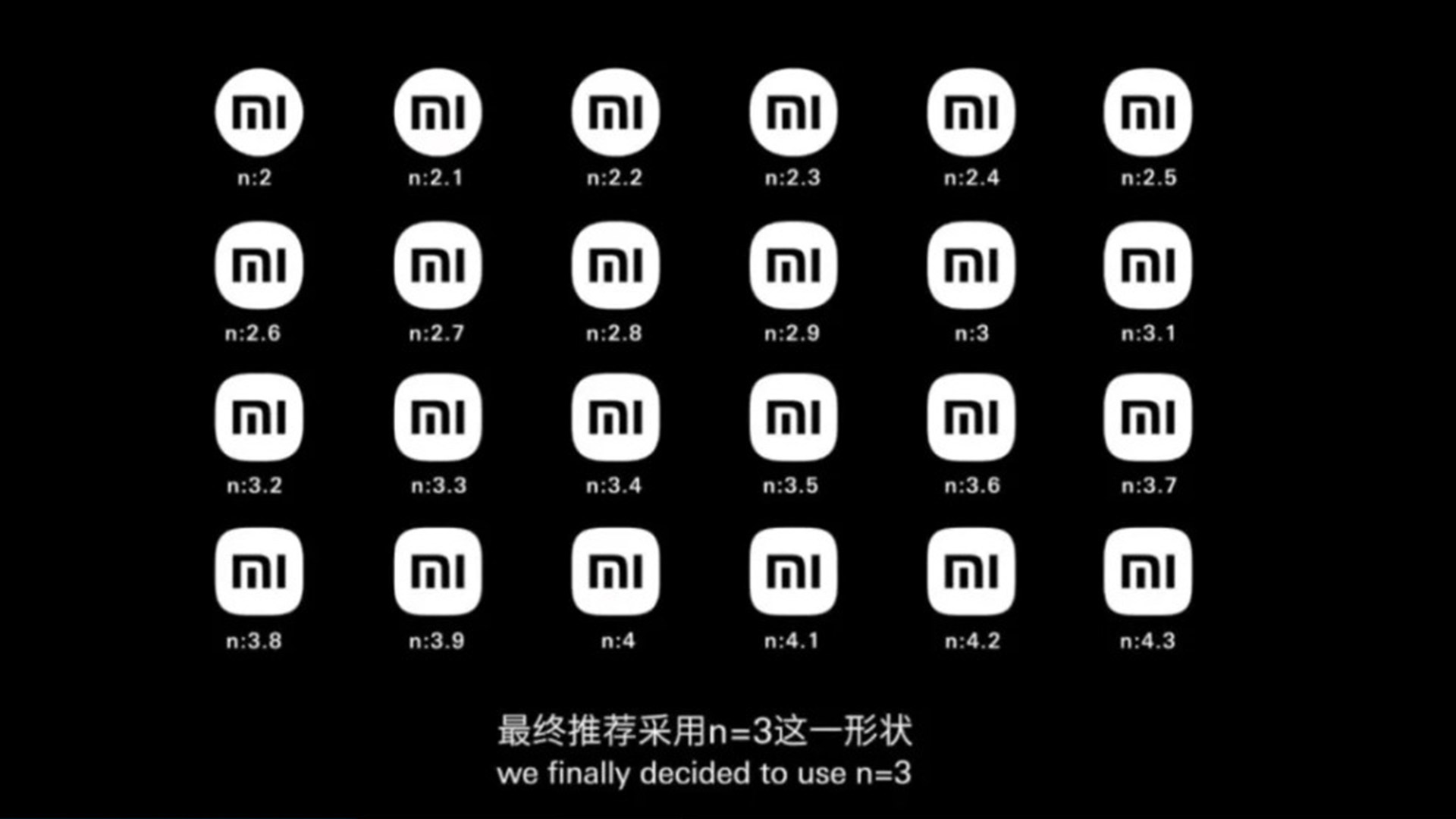 小米新LOGO設(shè)計圓角方陣圖