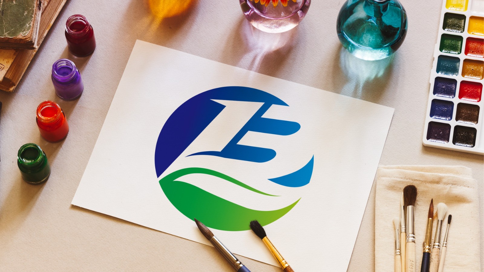 世紀(jì)聯(lián)保新能源科技公司LOGO設(shè)計手繪效果