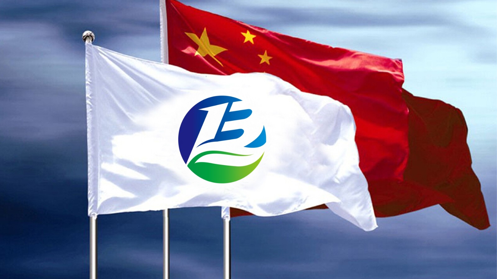 世紀(jì)聯(lián)保新能源科技公司LOGO設(shè)計旗幟效果圖