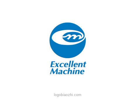 Excellent藍色圓形與M字母