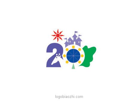 20與房屋和太陽的商標(biāo)設(shè)計(jì)