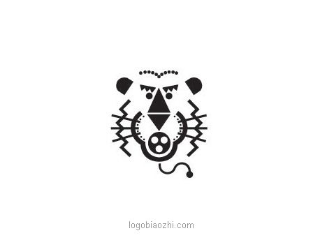 獅子抽象面部標(biāo)志圖案