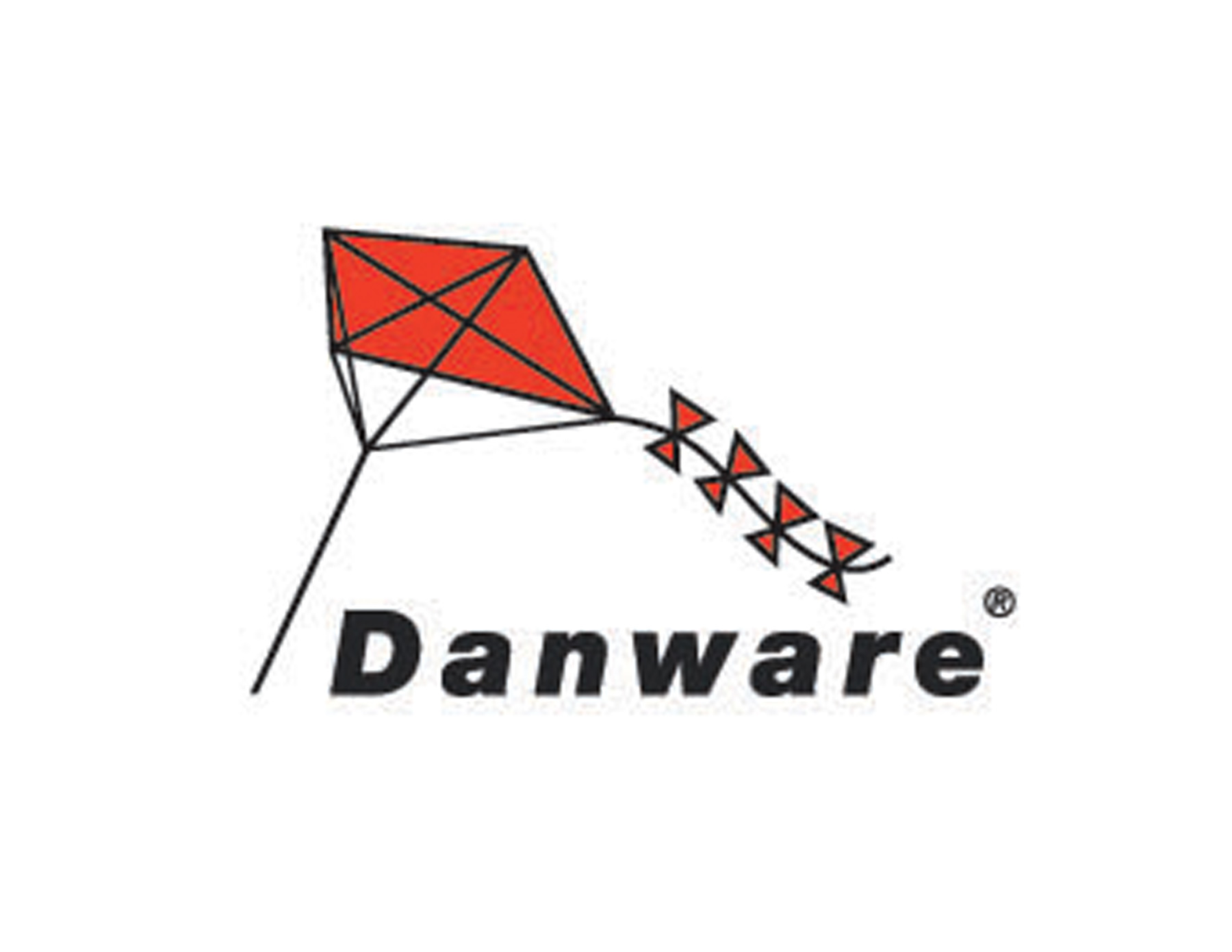 Danware風(fēng)箏品牌用放飛的風(fēng)箏為L(zhǎng)OGO形象，簡(jiǎn)潔形象的突出產(chǎn)品特征。