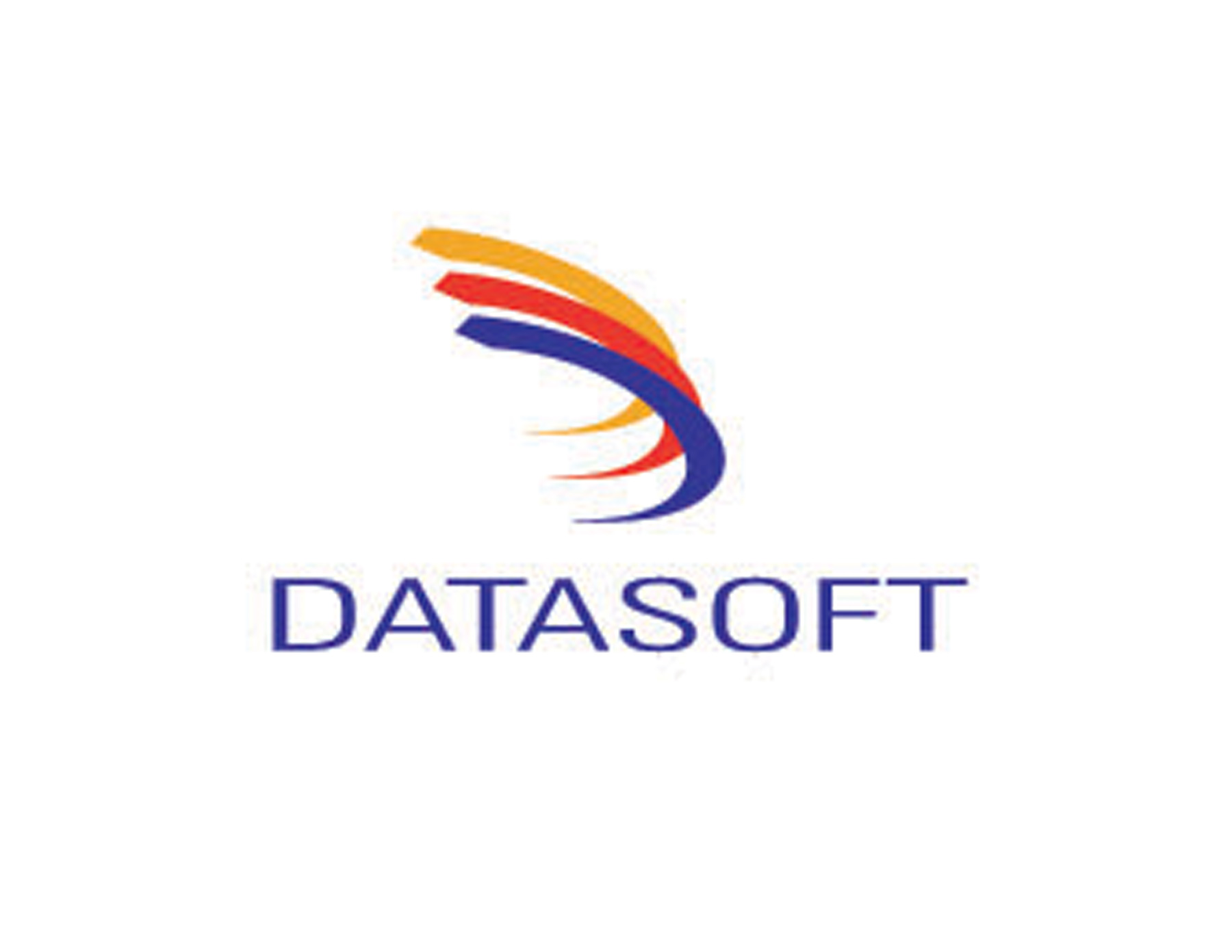 DATASOFT軟件公司標(biāo)志設(shè)計(jì)以3道弧線分別代表3位創(chuàng)始人凝聚一體奮發(fā)向上的精神。