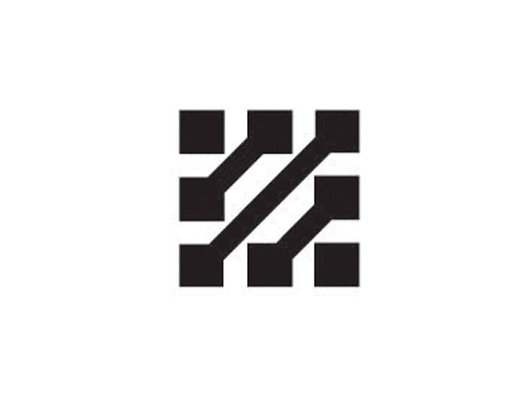 看似正方形的黑色色塊拼湊而成，其實(shí)是一個(gè)完整的圖案